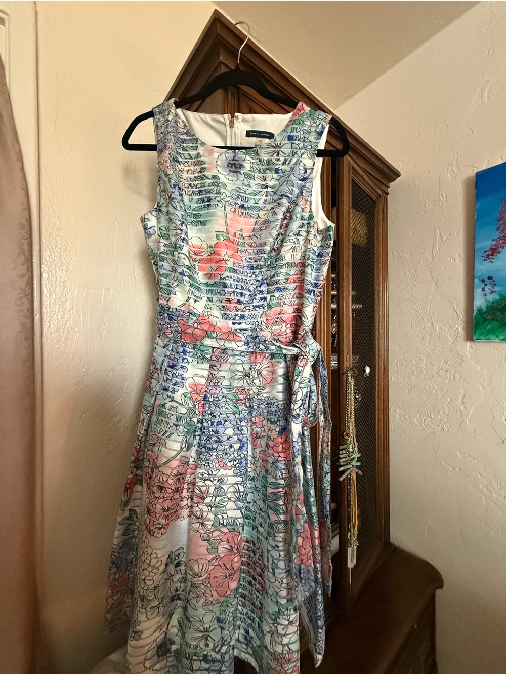 Tommy Hilfiger Sleeveless Floral Flare Dress